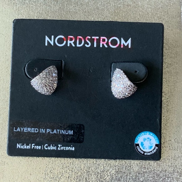 Nordstrom Pavé Cubic Zirconia Hoop Earrings - Picture 2 of 7